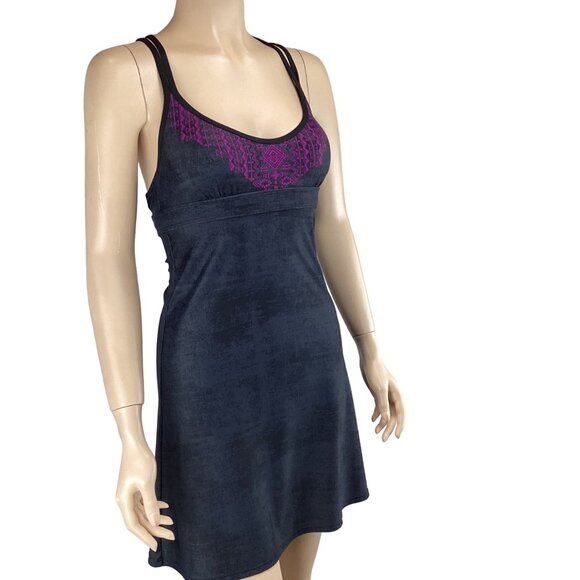 Athleta Dress Size XXS Swim Coastline Womens Black & Pink Razorback‎ - Picture 3 of 6